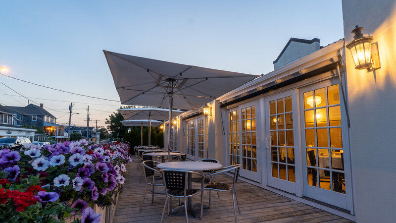 Outside patio dining area